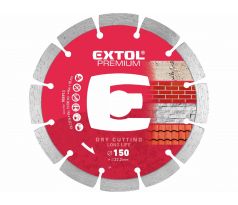 Kotúč rezný diamantový segmentový Long Life, 150mm, EXTOL PREMIUM