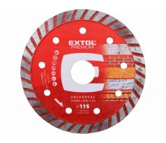Kotúč rezný diamantový Turbo Long Life, 115mm, EXTOL PREMIUM
