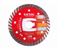 Kotúč rezný diamantový Turbo Long Life, 125mm, EXTOL PREMIUM