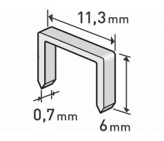 Spony 6mm, 11,3x0,7mm, balenie 1000ks, EXTOL PREMIUM