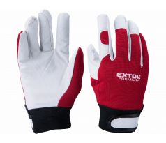 Rukavice koža/syntetická tkanina - SPANDEX, 10", EXTOL PREMIUM