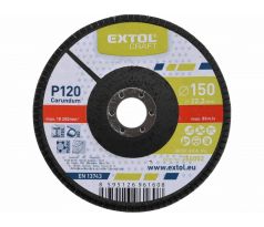 Kotúč lamelový šikmý korundový, P120, 150mm, EXTOL CRAFT