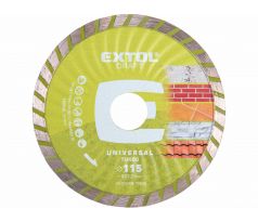 Kotúč rezný diamantový Turbo, 115mm, EXTOL CRAFT