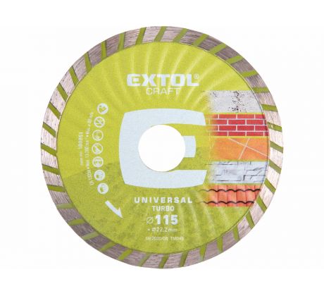 Kotúč rezný diamantový Turbo, 115mm, EXTOL CRAFT