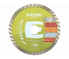 Kotúč rezný diamantový Turbo, 125mm, EXTOL CRAFT