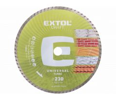 Kotúč rezný diamantový Turbo, 230mm, EXTOL CRAFT