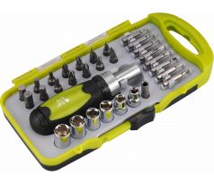 Skrutkovač na bity račňový, magnetický, 30-dielna sada, EXTOL CRAFT