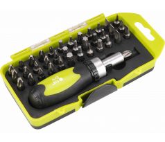 Skrutkovač na bity račňový, magnetický, 38-dielna sada, EXTOL CRAFT