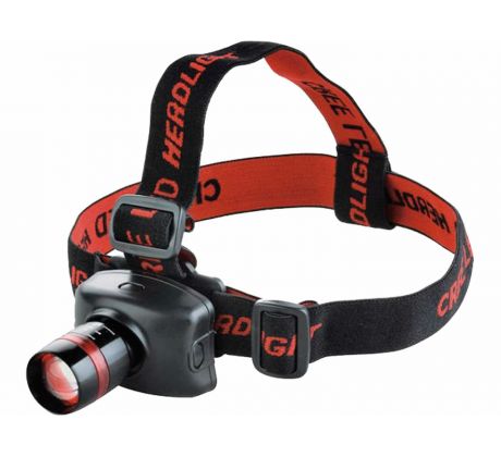 Čelovka 3W CREE LED so ZOOM funkciou, 3 režimy svietenia, hliník a ABS plast, EXTOL LIGHT