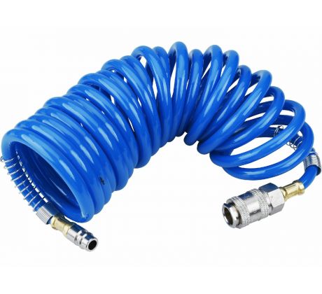 Hadica vzduchová špirálová, 1/4", vn.pr. 6mm, 5m, polyuretánová, EXTOL PREMIUM