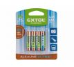 Batéria alkalická 4ks, 1,5V, typ AAA, EXTOL ENERGY