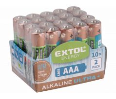 Batéria alkalická 20ks, 1,5V, typ AA, EXTOL ENERGY
