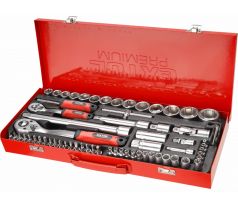 Sada nástrčných a zástrčných kľúčov, 1/4", 1/2", 65ks, EXTOL PREMIUM