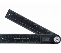Uhlomer digitálny s pravítkom 200mm, oceľ, EXTOL PREMIUM