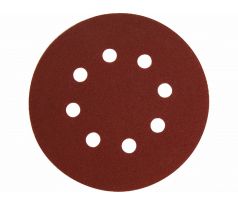 Papier brúsny na suchý zips Ø125mm s otvormi, P40, 10ks, EXTOL PREMIUM