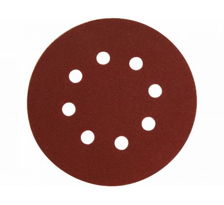 Papier brúsny na suchý zips Ø125mm s otvormi, P40, 10ks, EXTOL PREMIUM