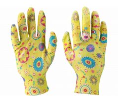 Rukavice záhradné nylónové máčané v nitrile, 9", EXTOL PREMIUM