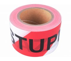 Páska ZÁKAZ VSTUPU červeno-biela, 75mm x 250m, EXTOL CRAFT