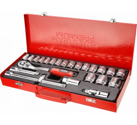 Sada nástrčných kľúčov, 1/2", 24ks, EXTOL PREMIUM