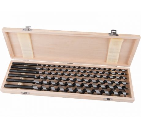 Vrtáky do dreva Ø16-20mm, dĺžka 260mm, sada 6ks, drevevné puzdro, EXTOL PREMIUM