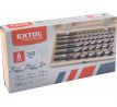Vrtáky do dreva Ø16-20mm, dĺžka 260mm, sada 6ks, drevevné puzdro, EXTOL PREMIUM
