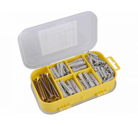 Vruty s hmoždinkami, sada 170ks, 4 rozmery, EXTOL CRAFT