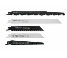 List pílový do chvostovej píly, 5-dielna sada, HCS, BIM, EXTOL PREMIUM