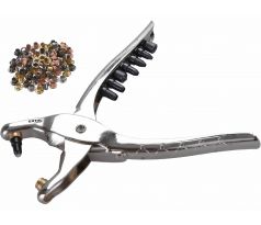 Kliešte dierovacie a nitovacie na prechodové oká, 100ks očiek, EXTOL CRAFT