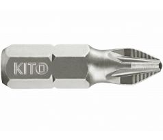 Bit krížový 20ks, PZ1x25mm, Gripp, krabička, S2, KITO
