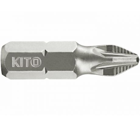Bit krížový 20ks, PZ1x25mm, Gripp, krabička, S2, KITO