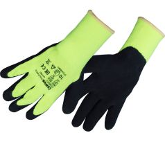 Rukavice nylon / latex, zimné, veľ.10"