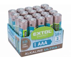 Batéria alkalická 20ks, 1,5V, typ AAA, EXTOL ENERGY