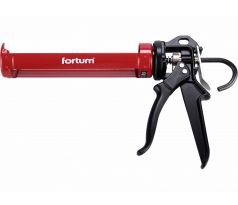 Pištoľ na tmel poloskeletová kovová, 225mm, FORTUM