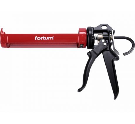 Pištoľ na tmel poloskeletová kovová, 225mm, FORTUM