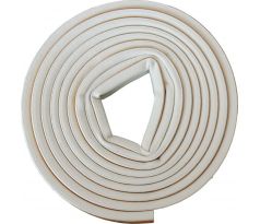 Tesnenie samolepiace gumené, profil D, 6m, 9x6mm, biele