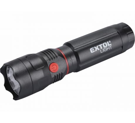 Svietidlo 3W XPE (100lm) + 3W COB bočné (150lm) LED, 4xAAA, dĺžka 170mm, EXTOL LIGHT