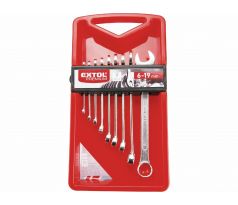 Kľúče očko-vidlicové, 9-dielna, CrV, EXTOL PREMIUM