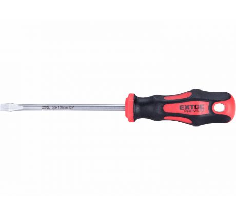 Skrutkovač plochý, magnetický, 5,5 x 100mm, CrV, EXTOL PREMIUM