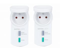 Zásuvka diaľkovo RF ovládaná, 2ks, exteriérová, EXTOL LIGHT