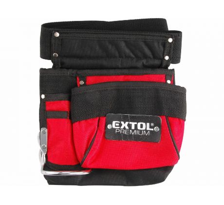 Vrecko na náradie jednodielne s opaskom, 3 vrecká, nylónové, EXTOL PREMIUM