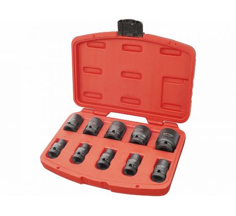 Hlavice nástrčné rázové, 1/2", 10ks, CrMoV, EXTOL PREMIUM
