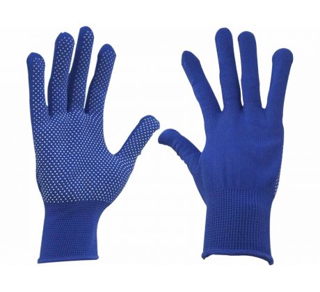 Rukavice polyester, PVC terčíky, 9", EXTOL CRAFT