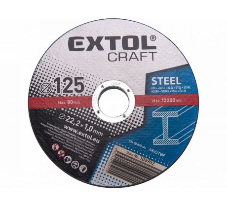 Kotúč rezný na kov 5ks, 125x1,0mm, EXTOL CRAFT