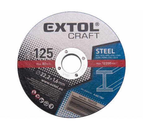 Kotúč rezný na kov 5ks, 125x1,6mm, EXTOL CRAFT