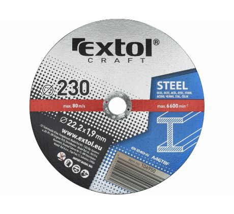 Kotúč rezný na kov 5ks, 230x1,9mm, EXTOL CRAFT