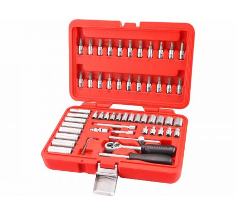 Sada nástrčných a zástrčných kľúčov, 1/4", 57ks, CrV, EXTOL PREMIUM