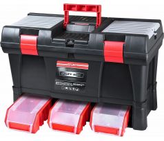 Kufor na náradie plastový so zásobníkmi, 525x256x325mm