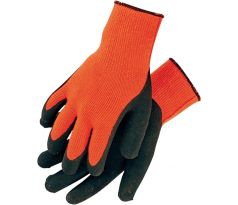 Rukavice nylon / latex, zimné, veľ.9"