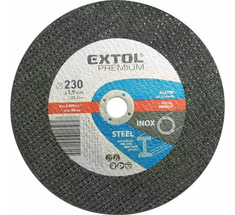Kotúč rezný na oceľ a antikoro, 230x1,9mm, EXTOL PREMIUM