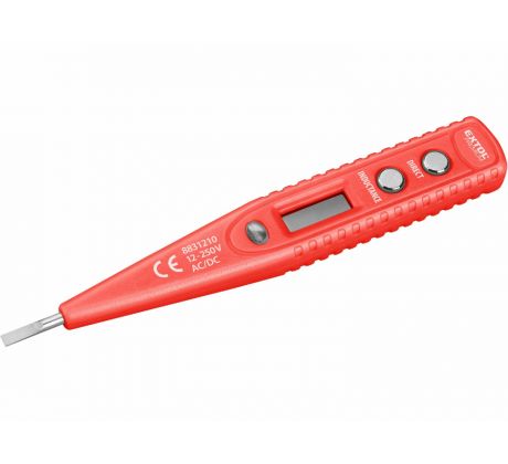 Skúšačka napätia digitálna, 12-220V, EXTOL PREMIUM